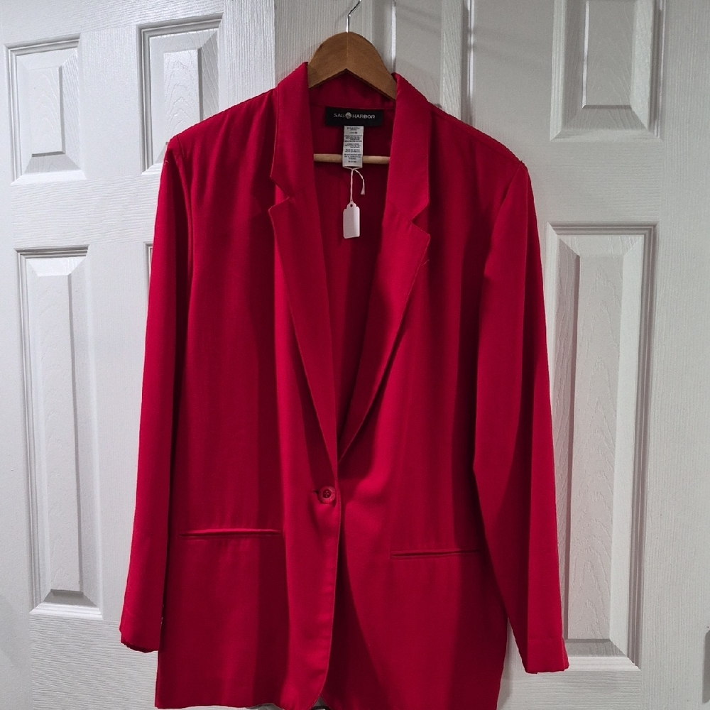 Sag Harbor Red Blazer Jacket